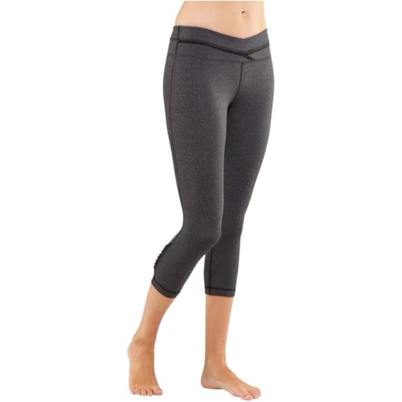 Lululemon Priiti Crop Heathered Black with Black Stripes Galore Womens Size 8 - Thumbnail 14