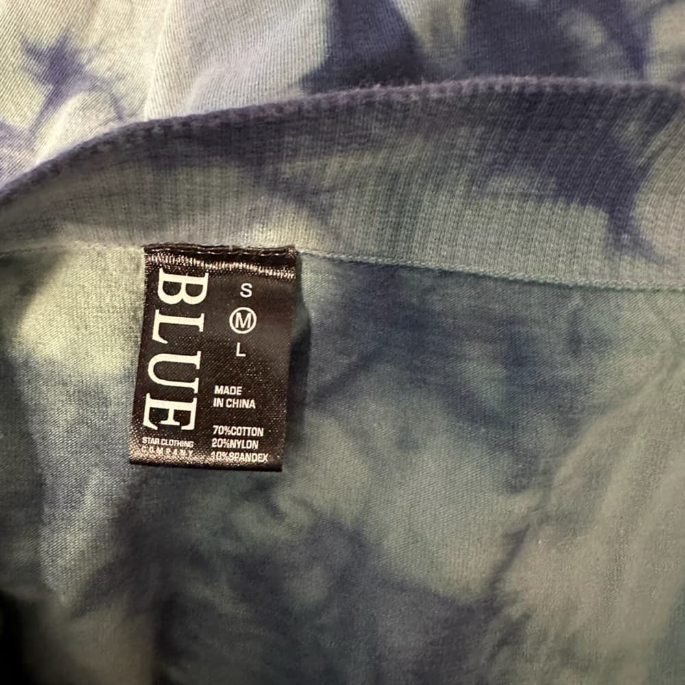 Blue Star Clothing Company Blue Tie-Dye Thin Leggings Size Medium - Thumbnail 2