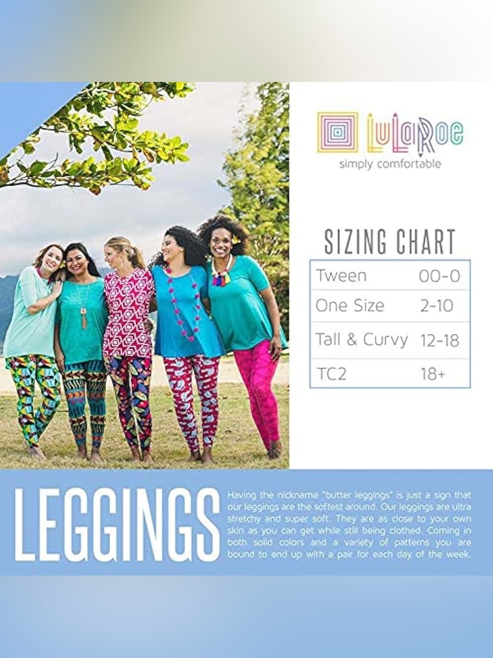 LuLaRoe Leggings Black White Rose Floral Print Stretchy Soft Size OS Cottagecore - Thumbnail 6