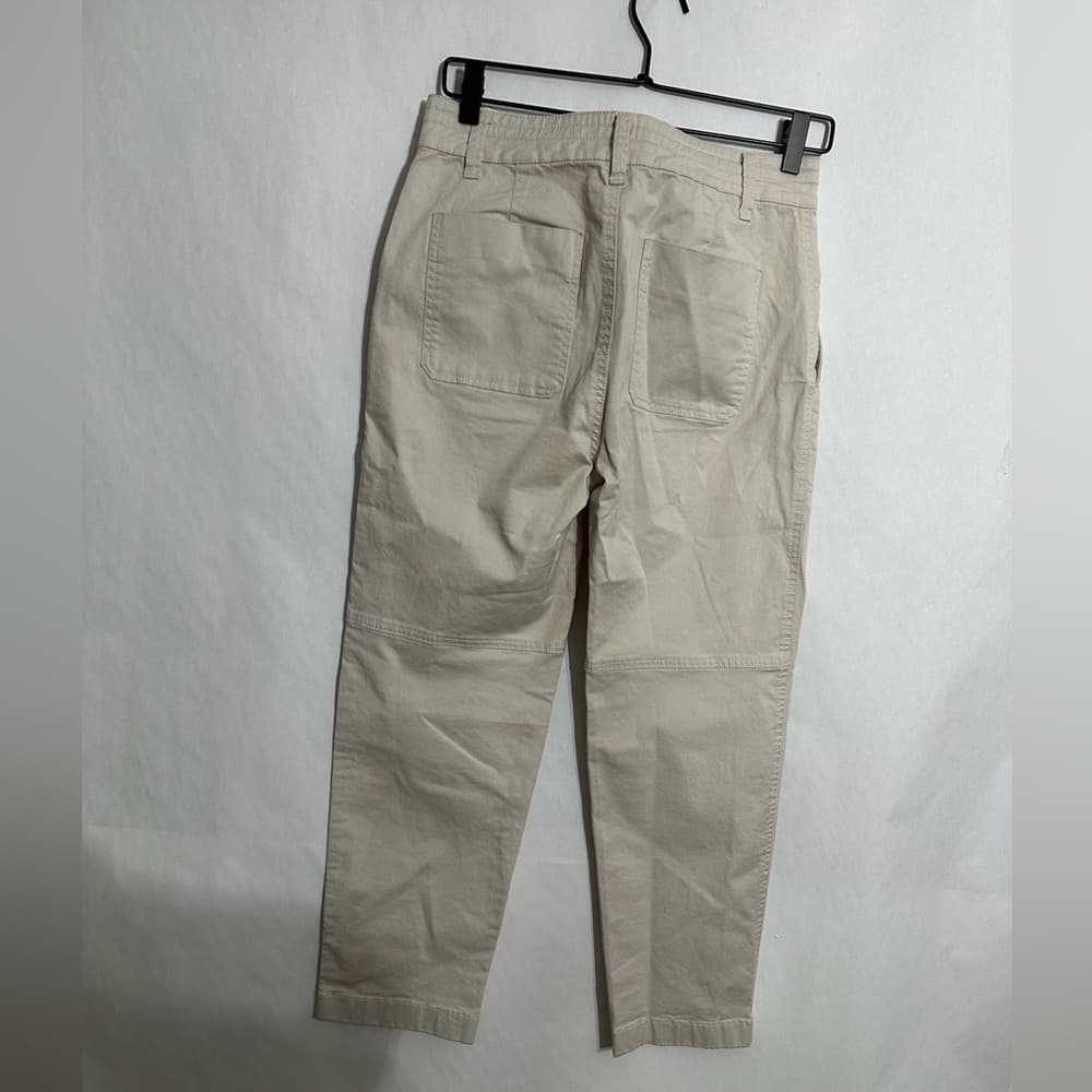 Vince Khaki Beige Pants Women Size 4 Minimalist Chino Cotton Blend - Thumbnail 3