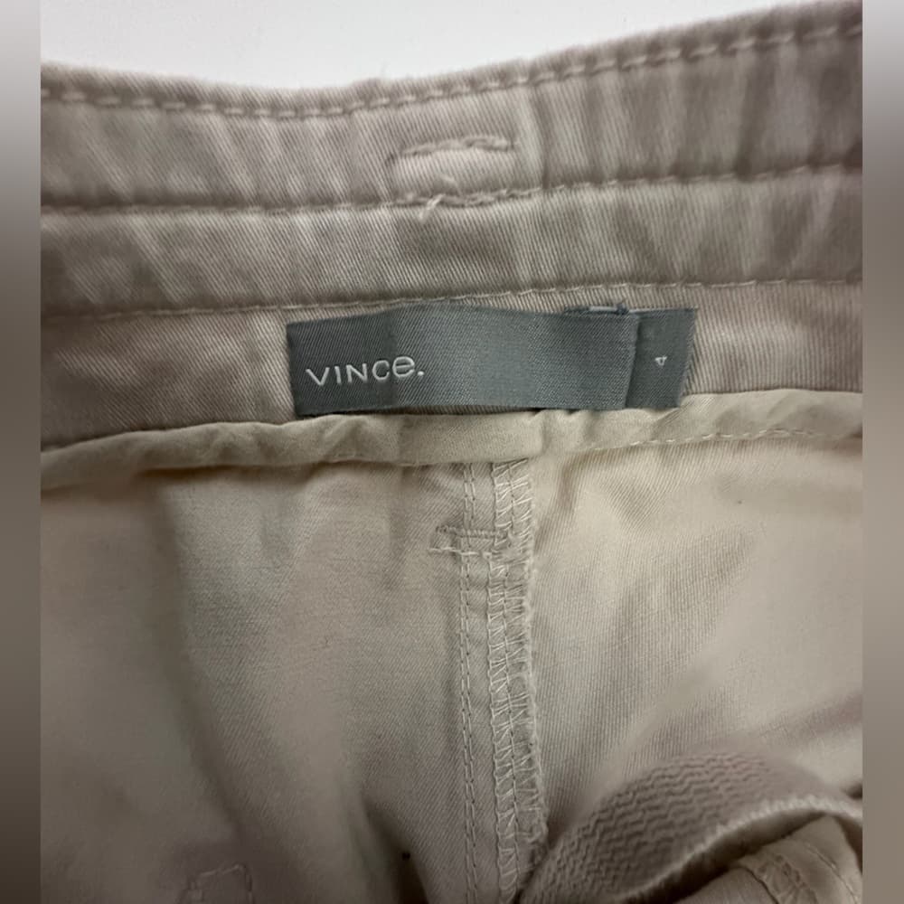 Vince Khaki Beige Pants Women Size 4 Minimalist Chino Cotton Blend - Thumbnail 5