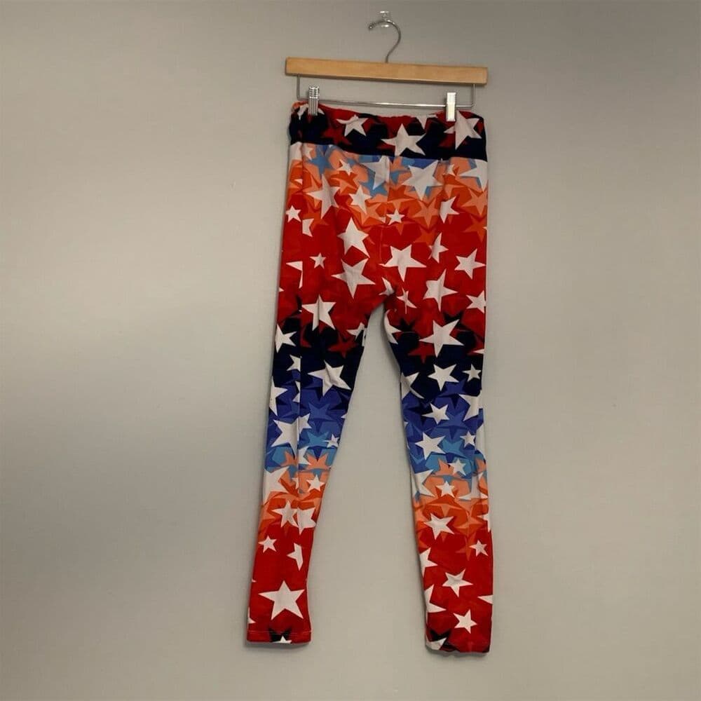 LuLaRoe Leggings Patriotic Stars Red White Blue Women's Tall & Curvy NWOT - Thumbnail 7