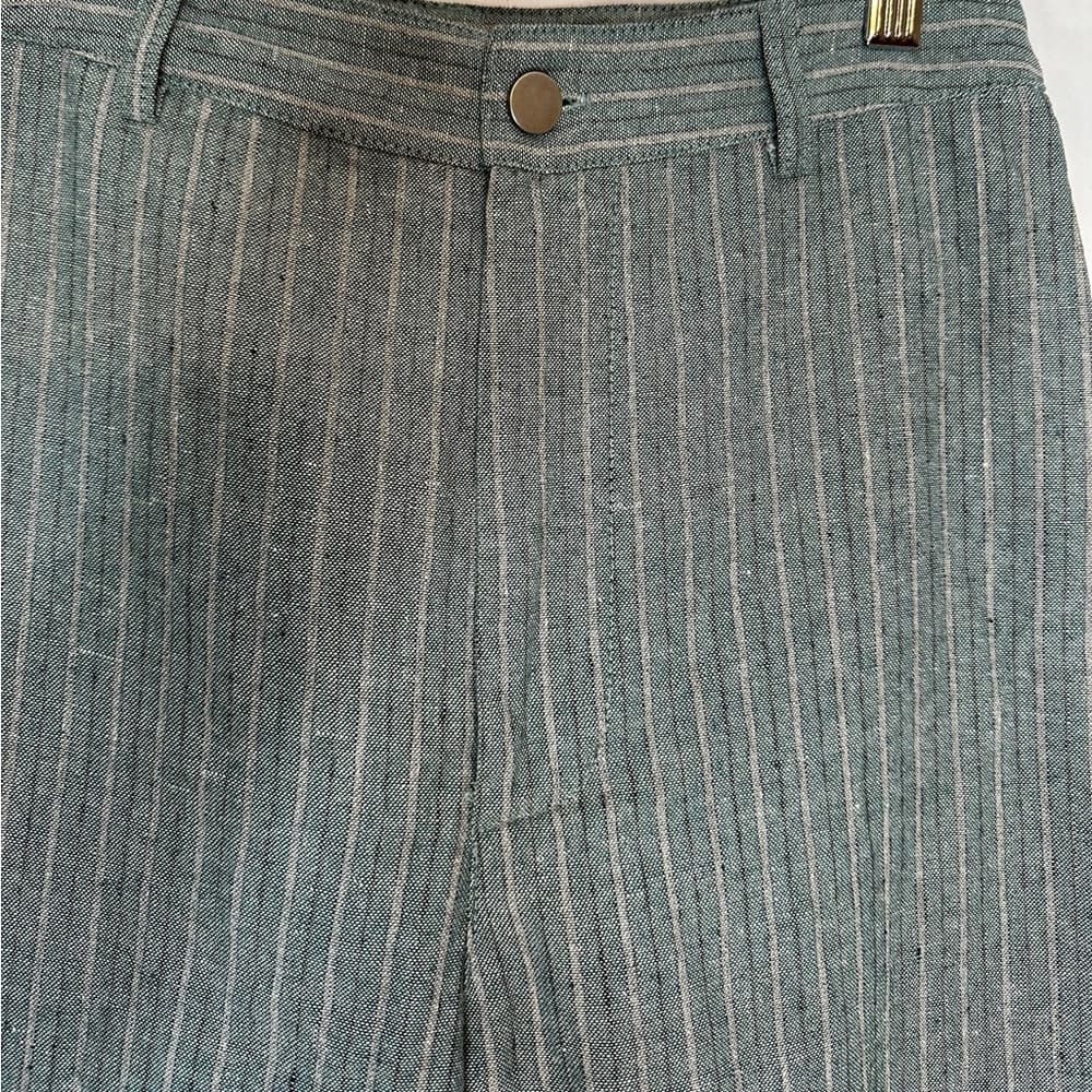 Princess Polly Pinstripe Pants Linen Cotton Blend Pant US Size 4 Office Boss - Thumbnail 3