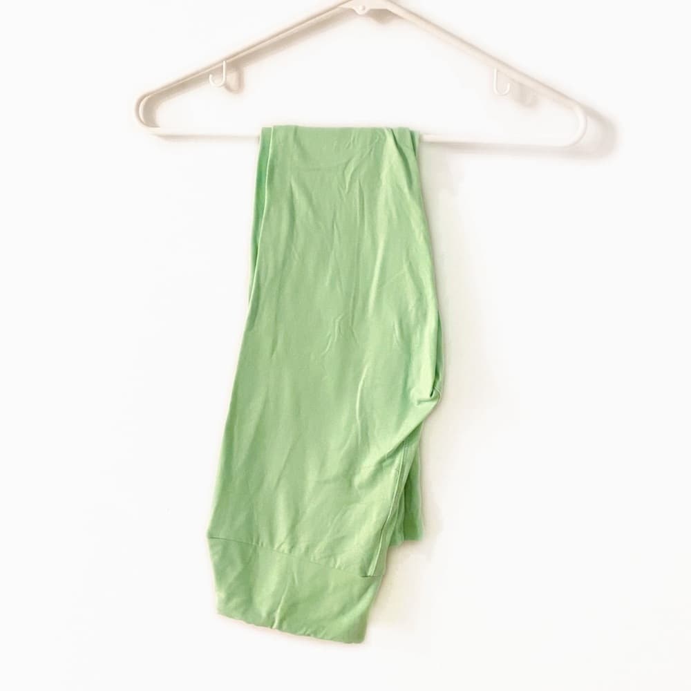 NWT Lularoe Mint Green Leggings OS Light Green Solid One Size Comfortable Lounge - Thumbnail 2