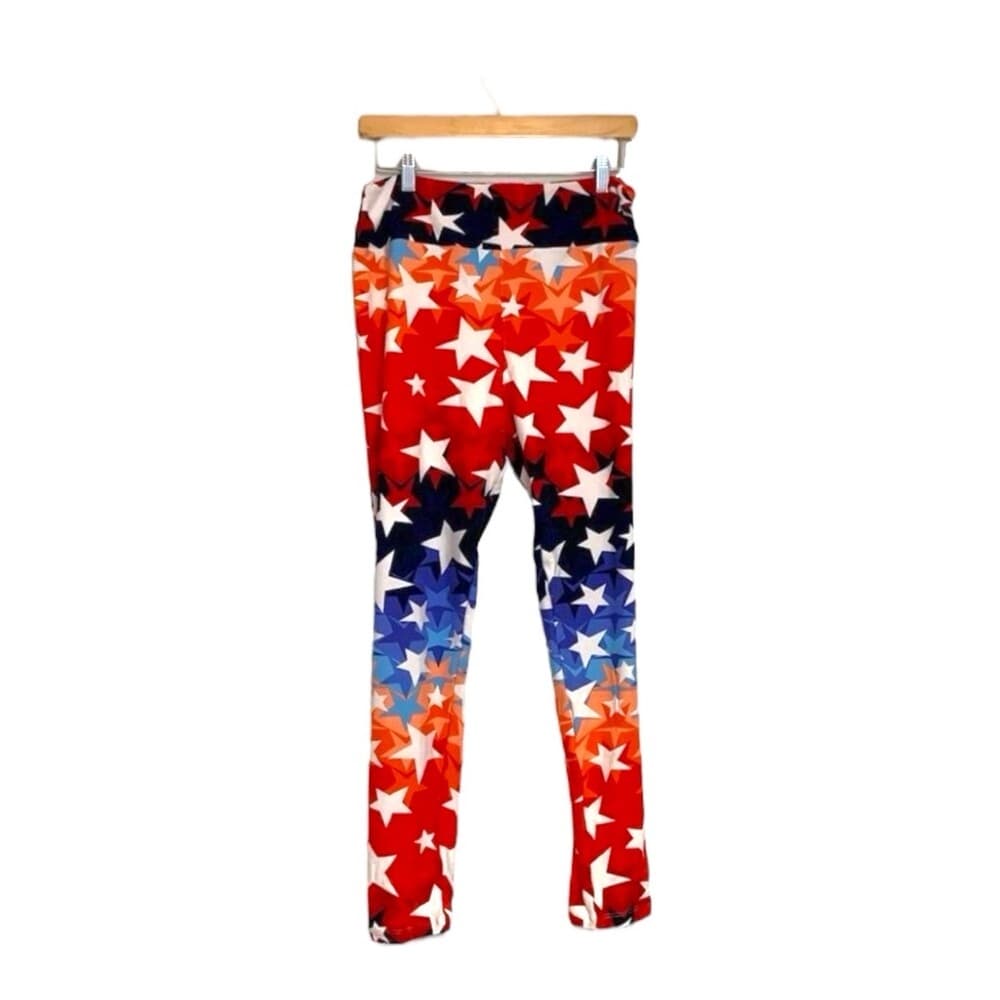 LuLaRoe Leggings Patriotic Stars Red White Blue Women's Tall & Curvy NWOT - Thumbnail 11