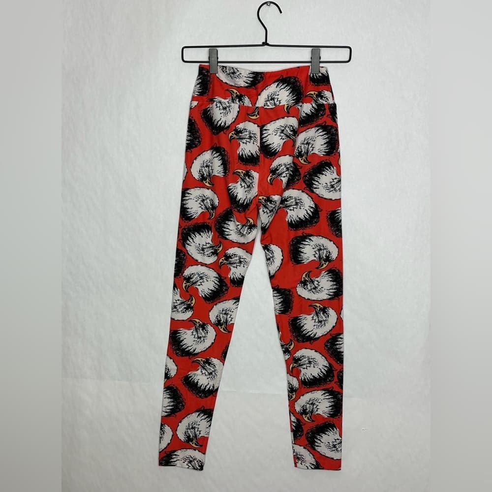 NWT LuLaRoe Bald Eagle Print Leggings OS One Size Forth of July Capsule America - Thumbnail 5