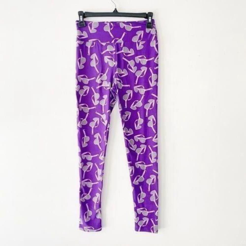 NWOT Lularoe Sunglasses Purple Cool Summer Fun Buttery Soft Leggings One Size OS - Thumbnail 6