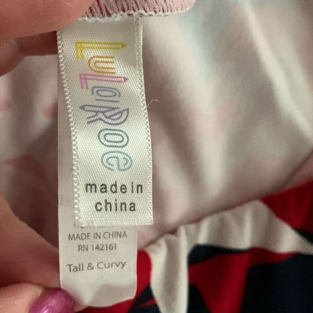 LuLaRoe Leggings Patriotic Stars Red White Blue Women's Tall & Curvy NWOT - Thumbnail 8