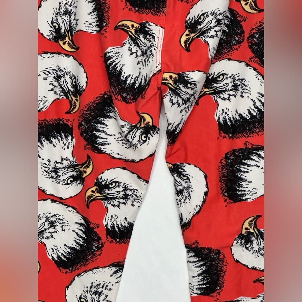 NWT LuLaRoe Bald Eagle Print Leggings OS One Size Forth of July Capsule America - Thumbnail 4