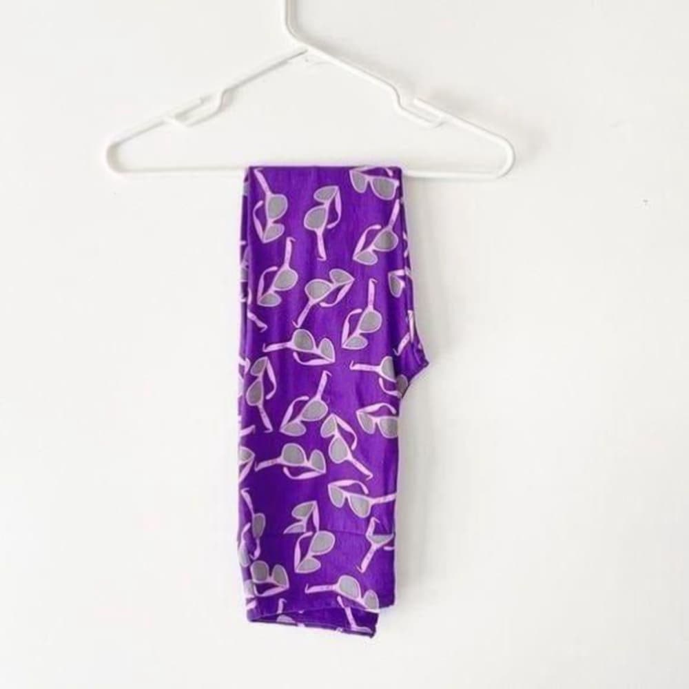 NWOT Lularoe Sunglasses Purple Cool Summer Fun Buttery Soft Leggings One Size OS - Thumbnail 2