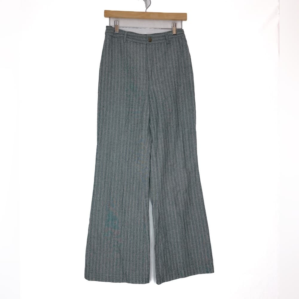 Princess Polly Pinstripe Pants Linen Cotton Blend Pant US Size 4 Office Boss