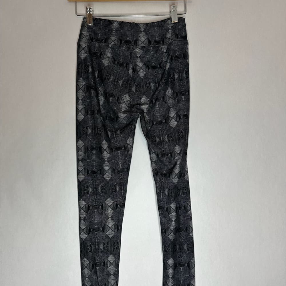 NWT LuLaRoe Gray Geometric Mosaic Print Leggings OS Buttery Soft Artsy Minimal - Thumbnail 4