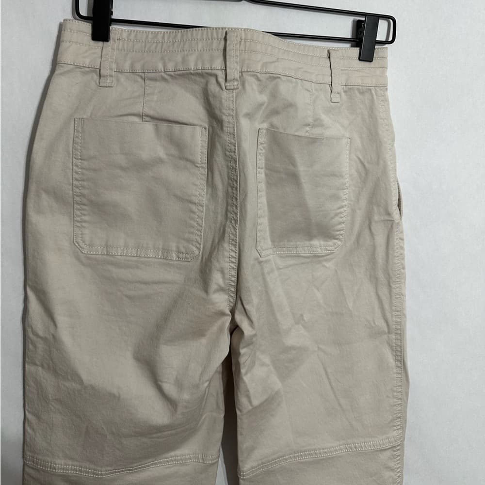 Vince Khaki Beige Pants Women Size 4 Minimalist Chino Cotton Blend - Thumbnail 4