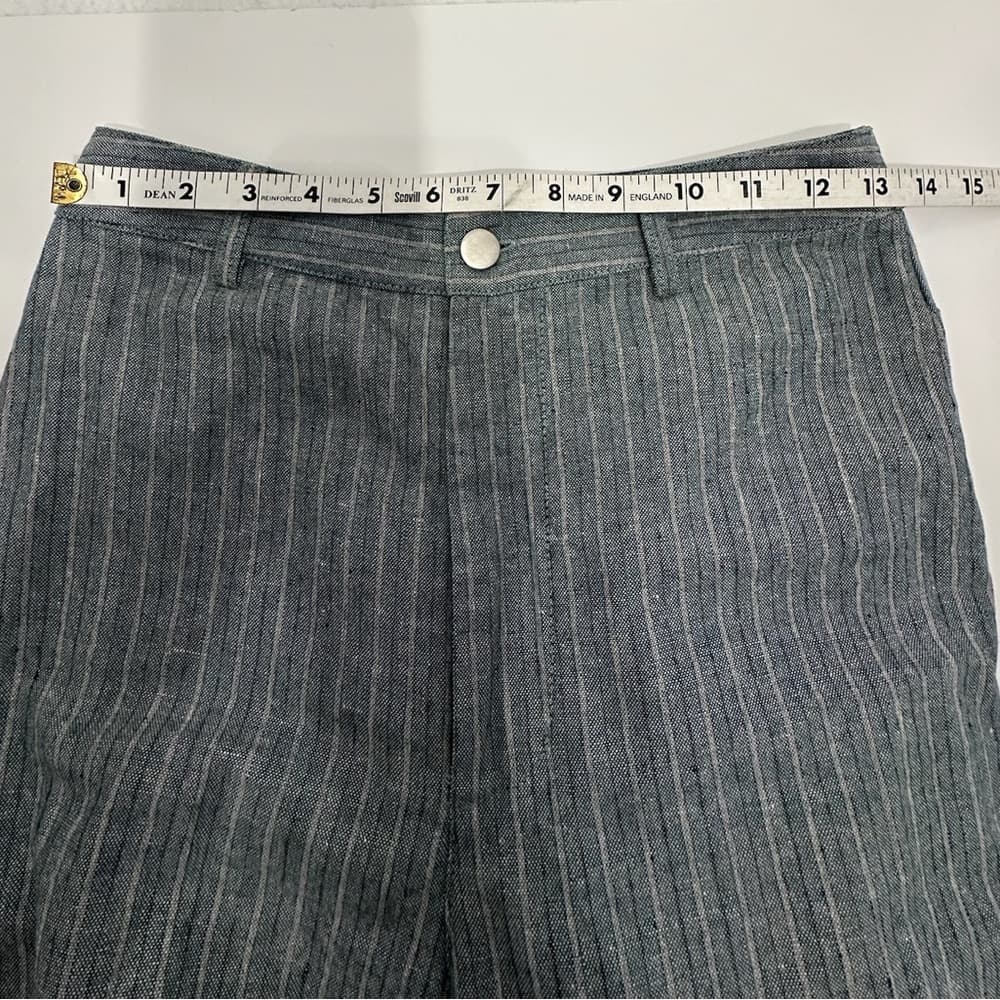 Princess Polly Pinstripe Pants Linen Cotton Blend Pant US Size 4 Office Boss - Thumbnail 9