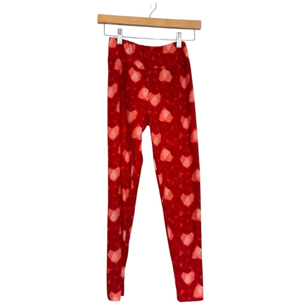 NWT LuLaRoe Red Thumbprint Heart Leggings Valentine’s Day OS Limited Edition - Thumbnail 8