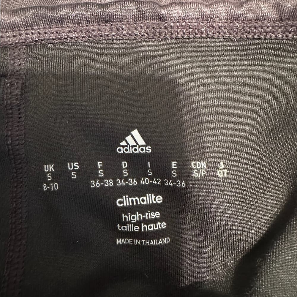 Adidas Leggings Climalite Rose Print High Rise Cropped Size Small - Thumbnail 9