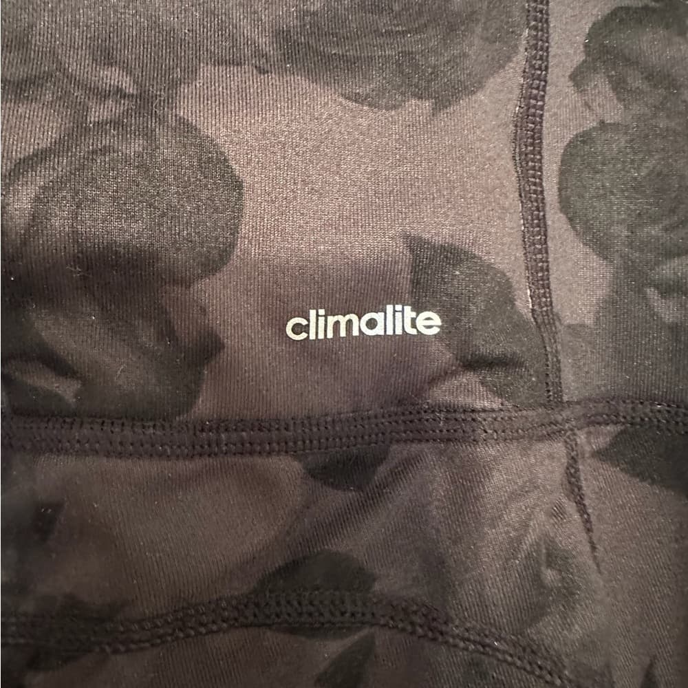 Adidas Leggings Climalite Rose Print High Rise Cropped Size Small - Thumbnail 7