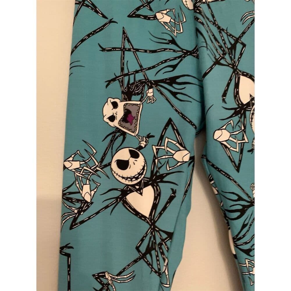 NWT Nightmare Before Christmas Disney Lularoe Jack Skellington Leggings One Size - Thumbnail 3