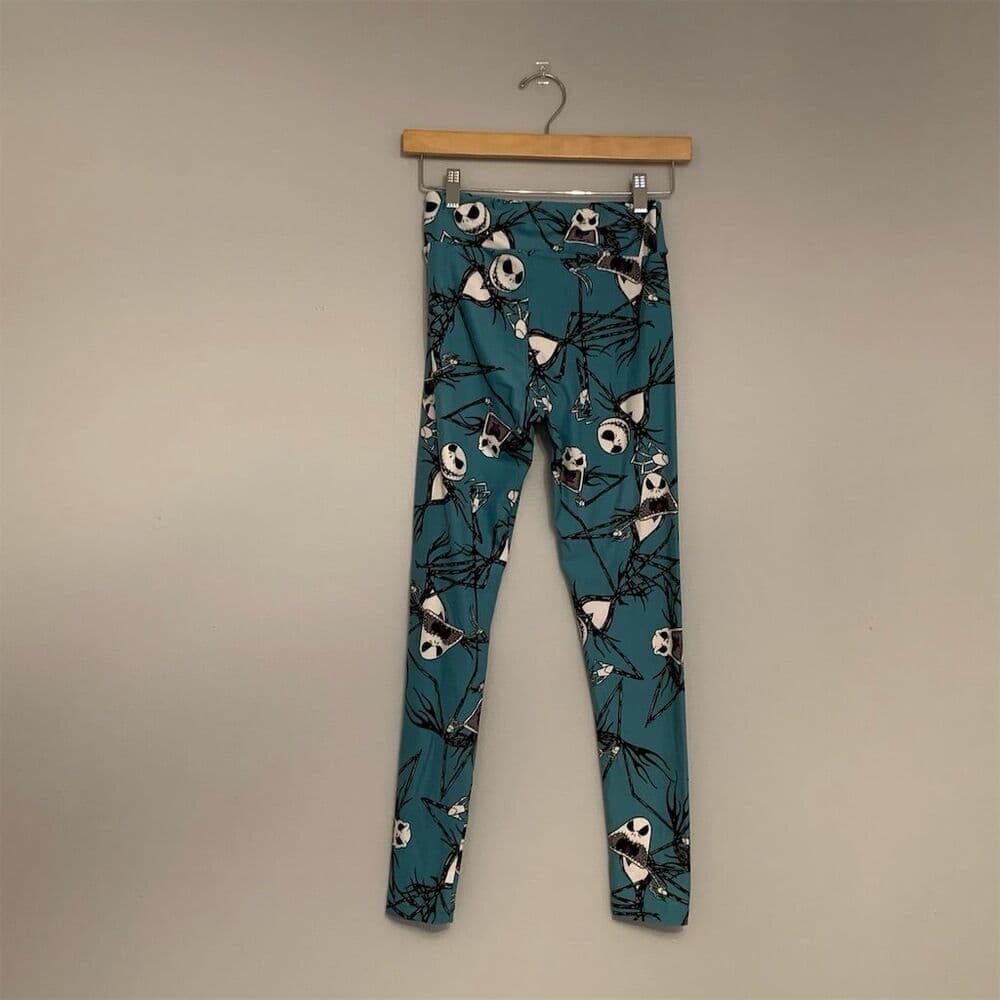 NWT Nightmare Before Christmas Disney Lularoe Jack Skellington Leggings One Size - Thumbnail 4