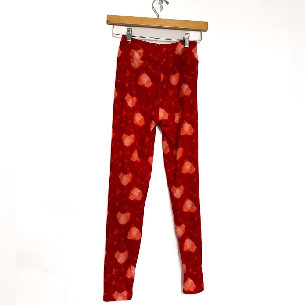 NWT LuLaRoe Red Thumbprint Heart Leggings Valentine’s Day OS Limited Edition - Thumbnail 2
