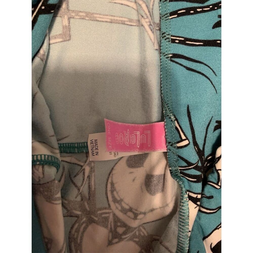 NWT Nightmare Before Christmas Disney Lularoe Jack Skellington Leggings One Size - Thumbnail 2