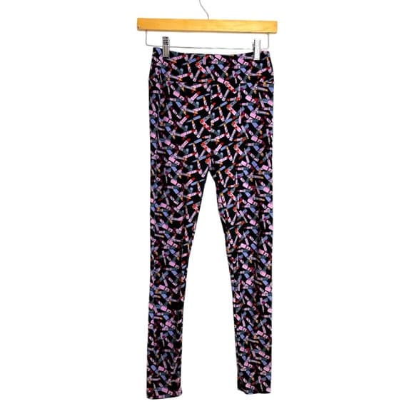 NWT LuLaRoe Lipstick Print Leggings OS One Size Soft Multicolor Makeup Aesthetic - Thumbnail 10