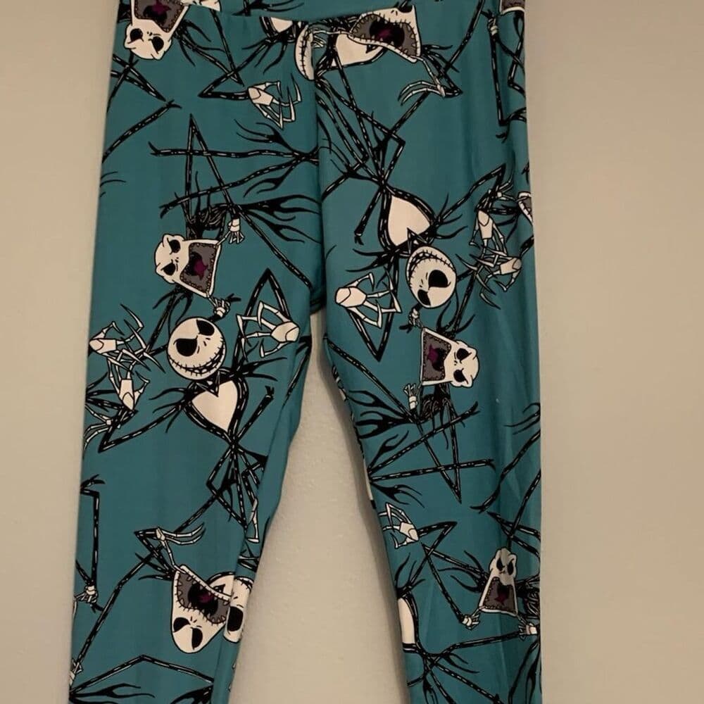 NWT Nightmare Before Christmas Disney Lularoe Jack Skellington Leggings One Size - Thumbnail 7