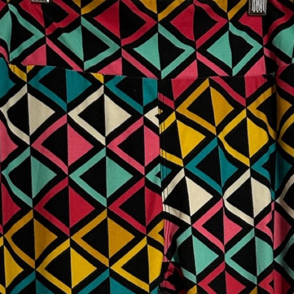 NWOT Lularoe Diamond Graphic Print Colorful Leggings One Size (OS 2-10) - Thumbnail 2