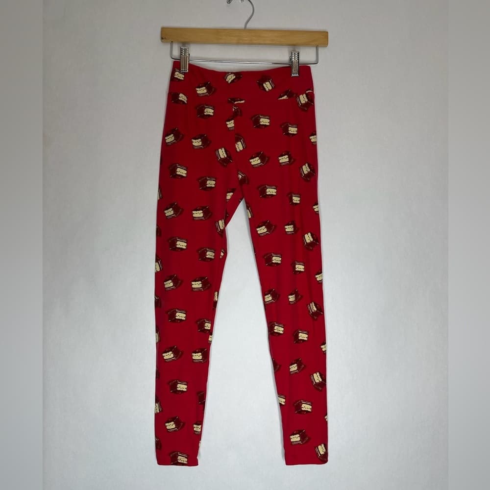 LuLaRoe Leggings Birthday Layered Cake Print Dessert Foodie Style Pants One Size