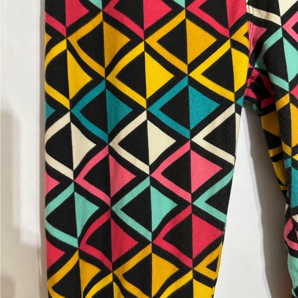 NWOT Lularoe Diamond Graphic Print Colorful Leggings One Size (OS 2-10) - Thumbnail 6