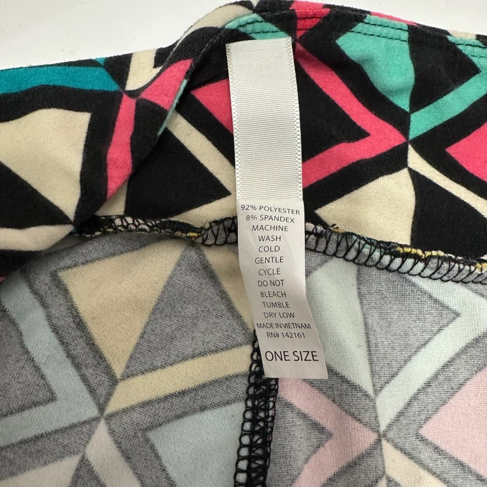 NWOT Lularoe Diamond Graphic Print Colorful Leggings One Size (OS 2-10) - Thumbnail 3