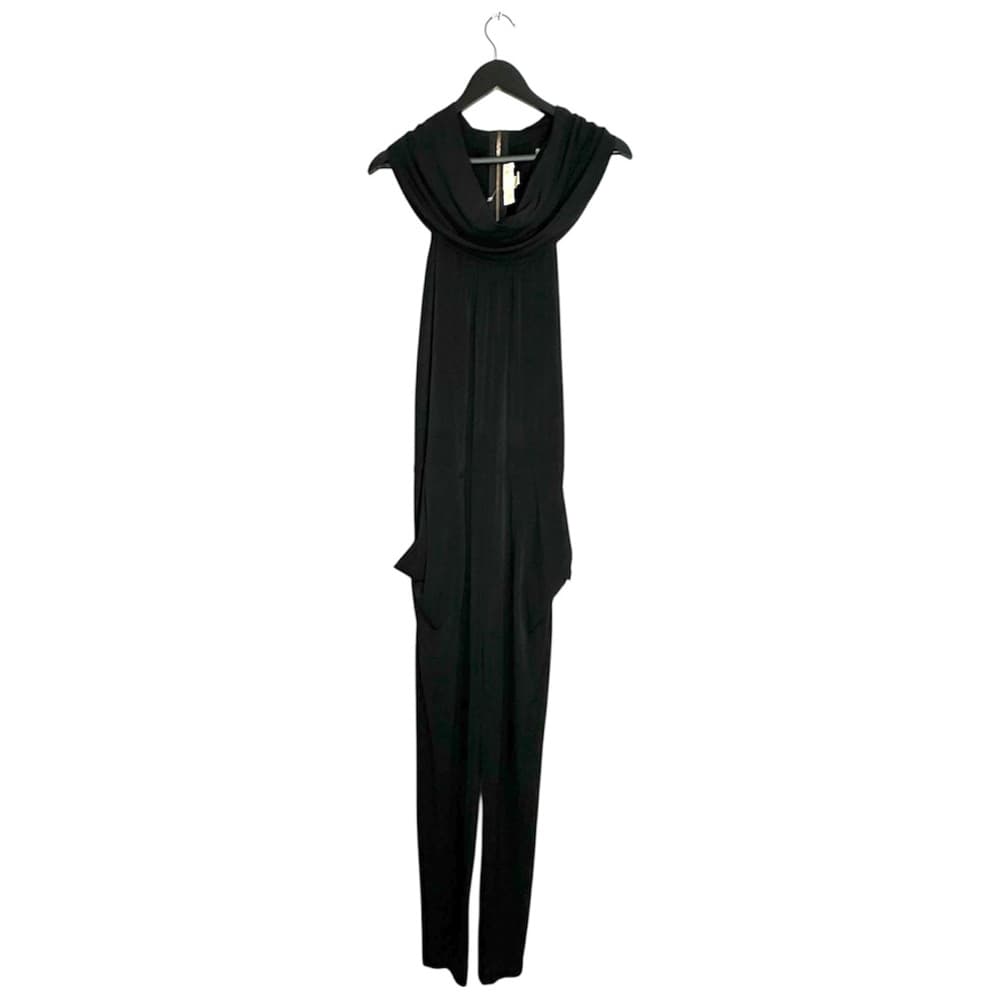 Michael Michael Kors Black Sleeveless Cowl Neck Zip Jumpsuit Size Small - Thumbnail 9