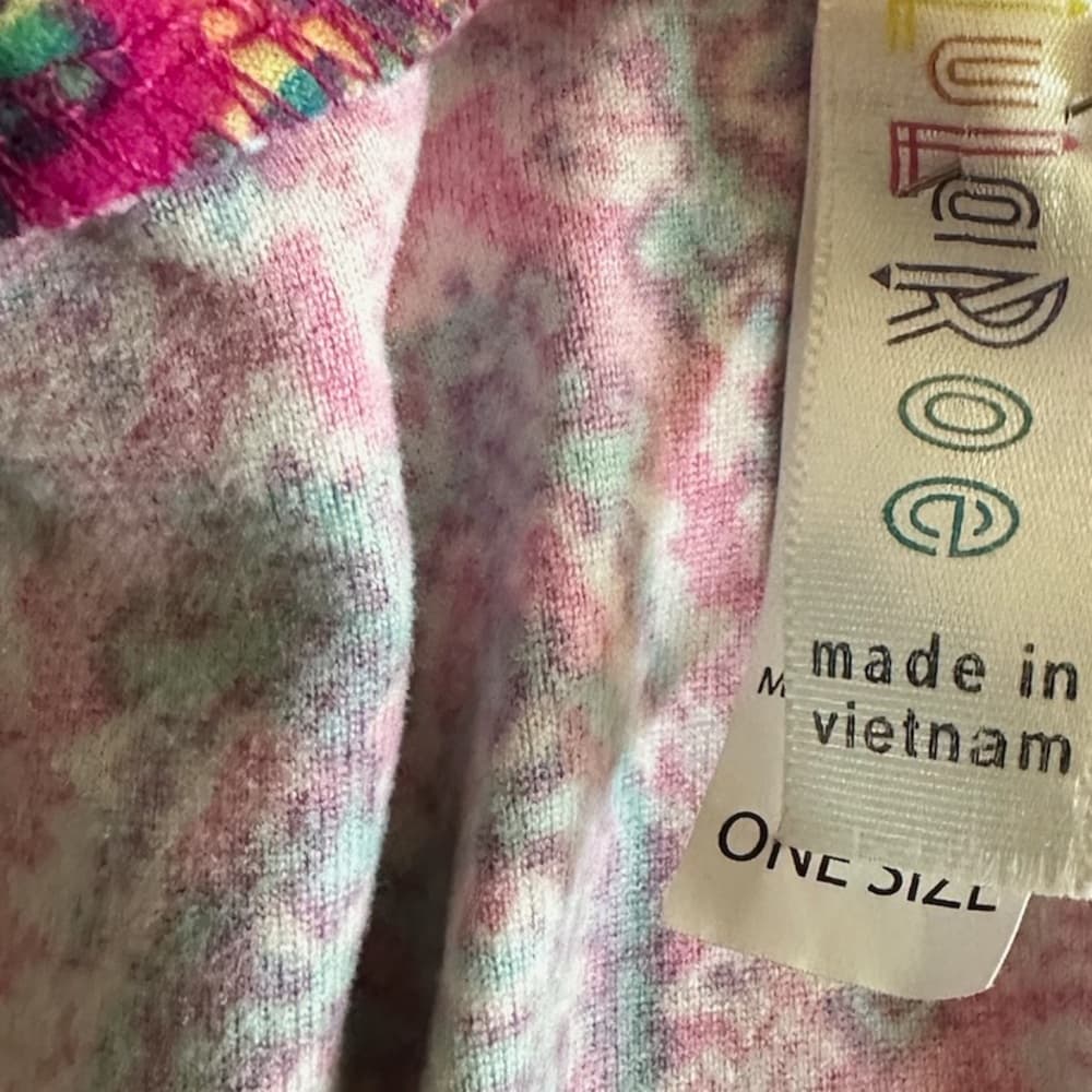 NWOT LuLaRoe Leggings Pink Teal Boho Medallion Tapestry Print One Size OS 2-10 - Thumbnail 5