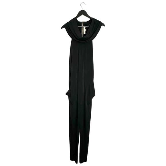 Michael Michael Kors Black Sleeveless Cowl Neck Zip Jumpsuit Size Small - Thumbnail 10