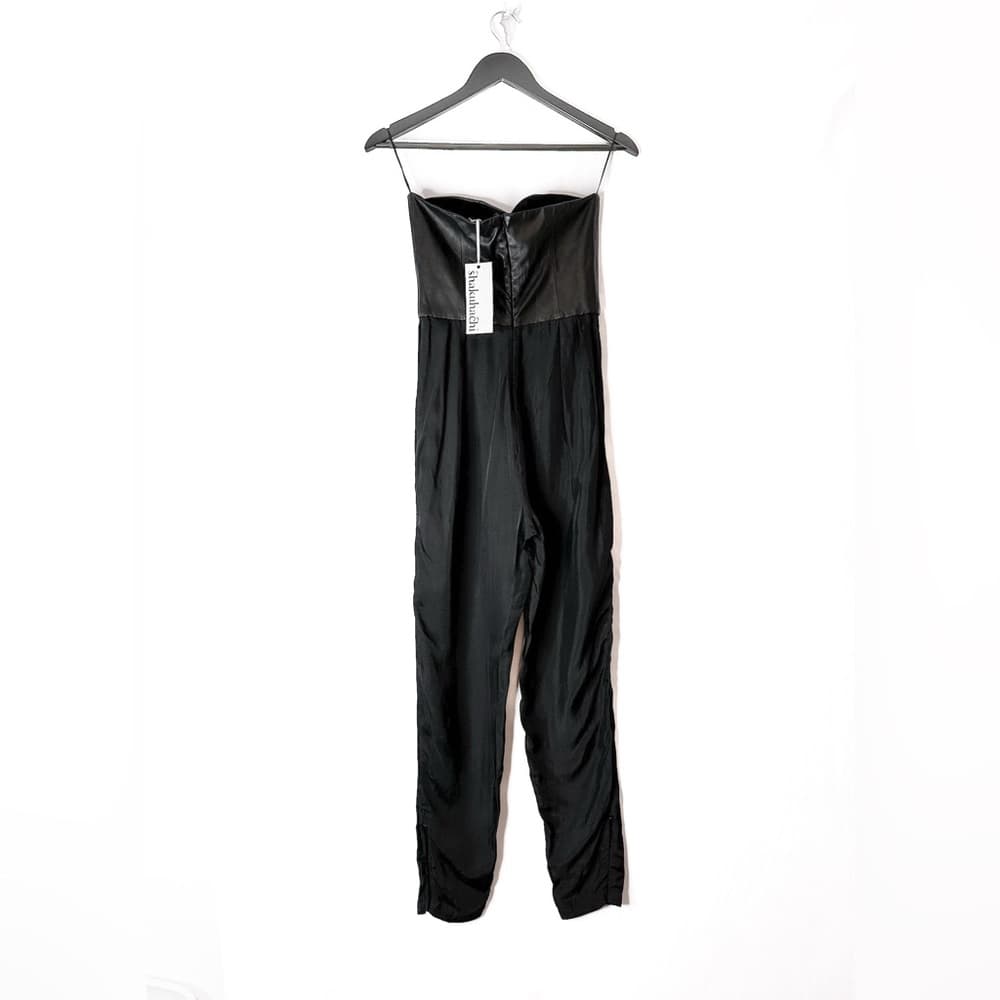 NWT Shakuhachi x Revolve Sculpted Leather Bustier Jumpsuit Womens Size Small - Thumbnail 12