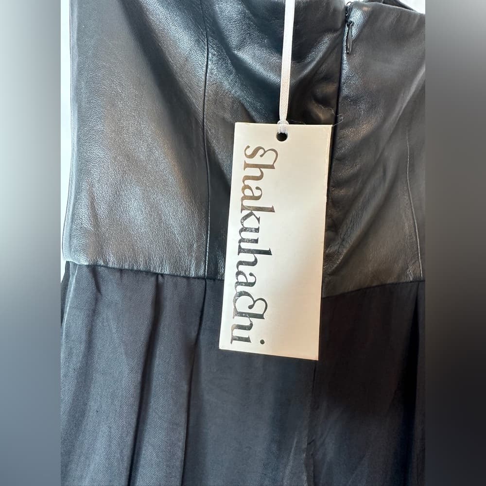 NWT Shakuhachi x Revolve Sculpted Leather Bustier Jumpsuit Womens Size Small - Thumbnail 10