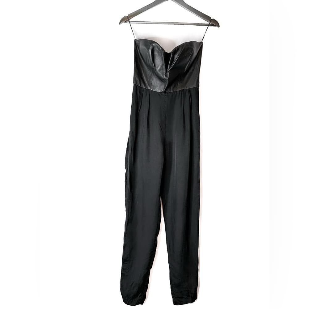 NWT Shakuhachi x Revolve Sculpted Leather Bustier Jumpsuit Womens Size Small - Thumbnail 7