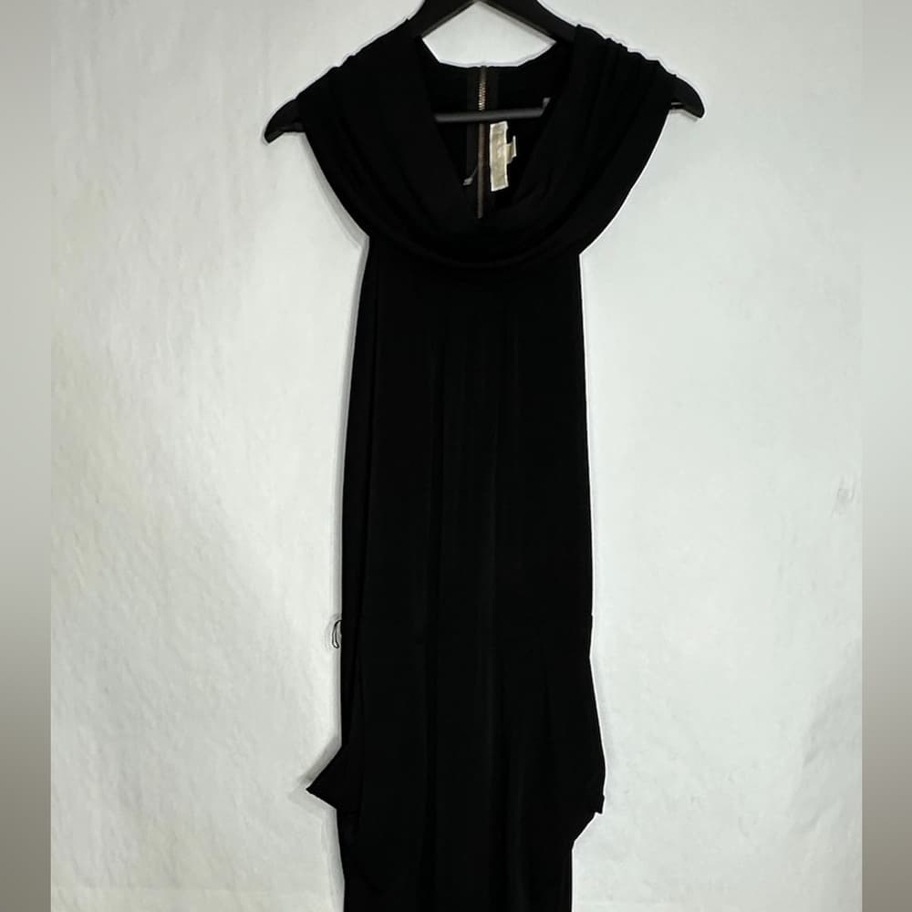 Michael Michael Kors Black Sleeveless Cowl Neck Zip Jumpsuit Size Small - Thumbnail 8