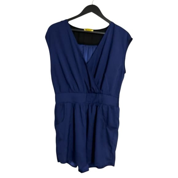 Hawks Brand Blue Sleeveless Romper with Pockets Size Large Minimalist Neutral - Thumbnail 8