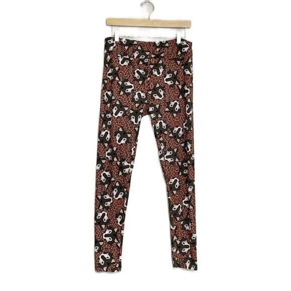 NWT LuLaRoe Leggings Tall & Curvy Pixel Husky Wolf Dog Multicolor UCONN - Thumbnail 12