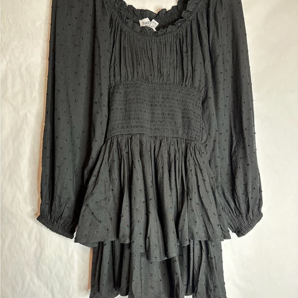 Princess Polly Love Galore Clip Dot Off the Shoulder Long Sleeve Romper Size 2 - Thumbnail 13
