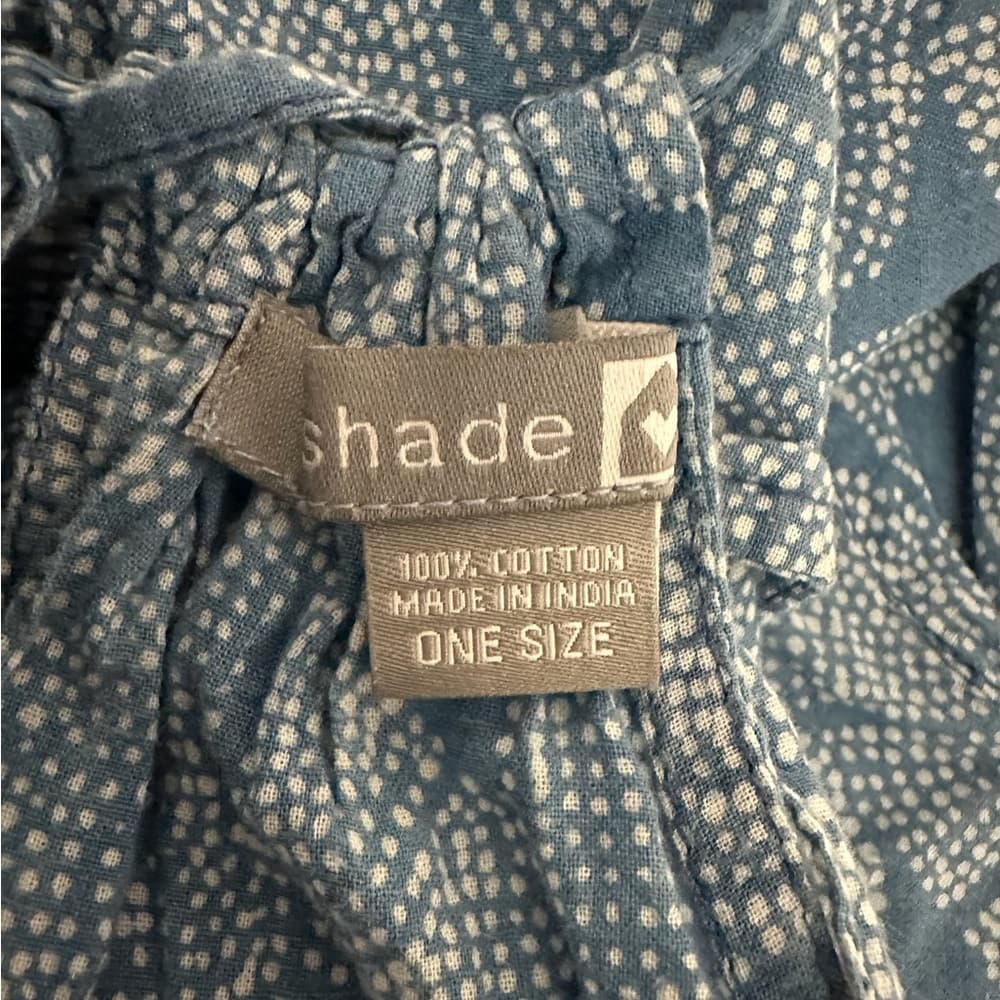 Shade Amour Blue Printed Cotton Halter Romper One Size Great for Travel Bohemian - Thumbnail 5