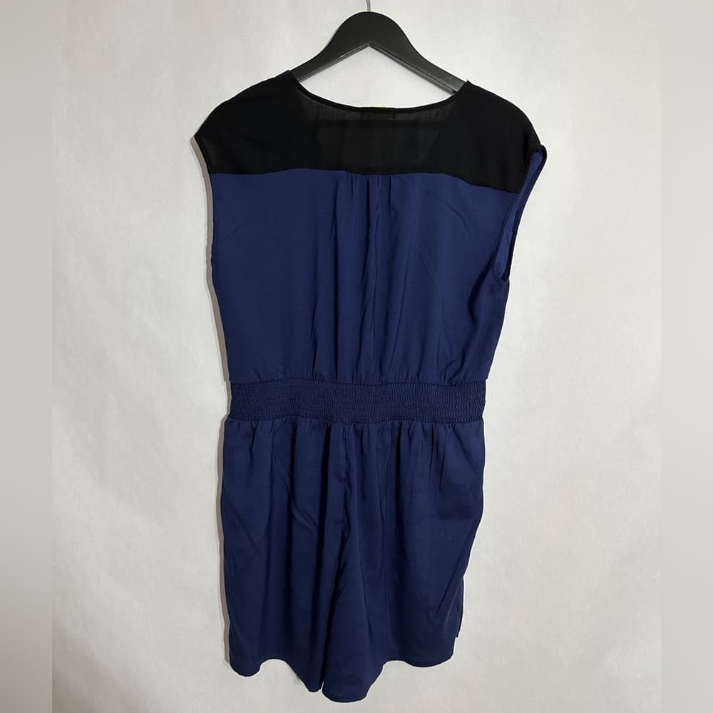 Hawks Brand Blue Sleeveless Romper with Pockets Size Large Minimalist Neutral - Thumbnail 3