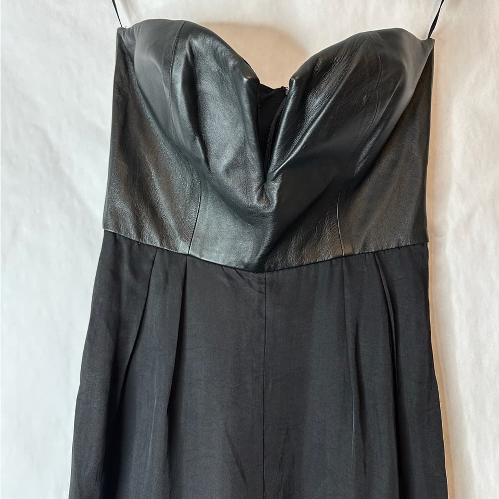 NWT Shakuhachi x Revolve Sculpted Leather Bustier Jumpsuit Womens Size Small - Thumbnail 13