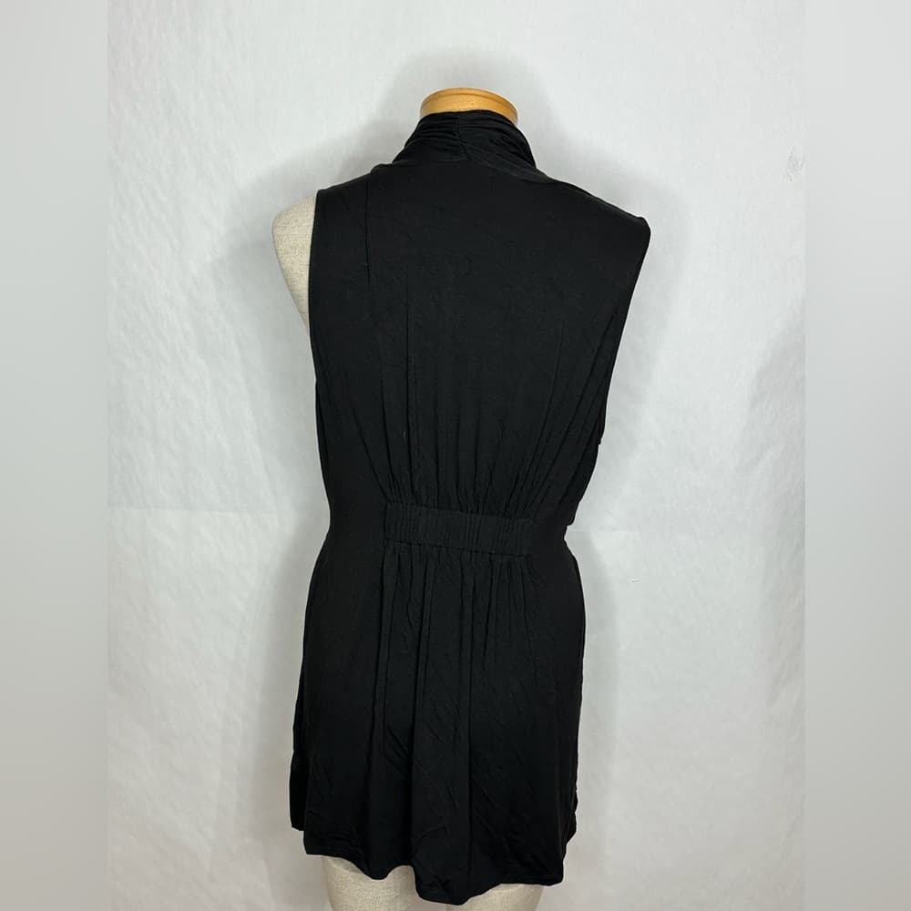 NWT MICHAEL Michael Kors Black Sleeveless Tie Waist Romper Pockets Size Large - Thumbnail 6