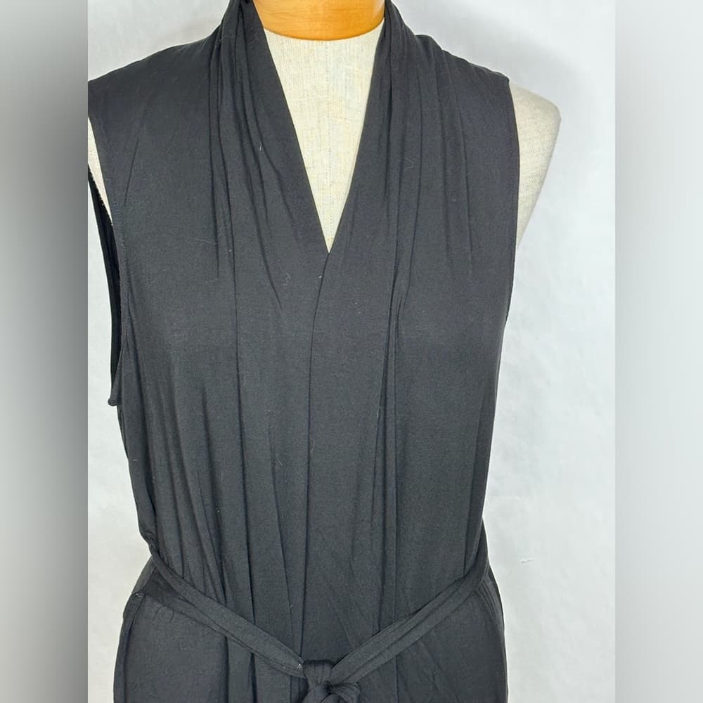 NWT MICHAEL Michael Kors Black Sleeveless Tie Waist Romper Pockets Size Large - Thumbnail 5