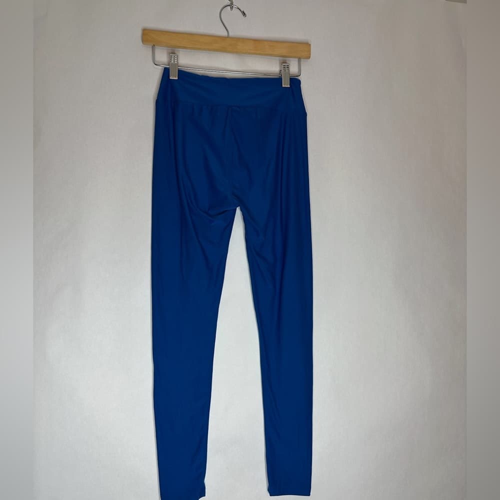 NWOT LuLaRoe Blue Leggings Soft Stretchy Comfort One Size - Thumbnail 3