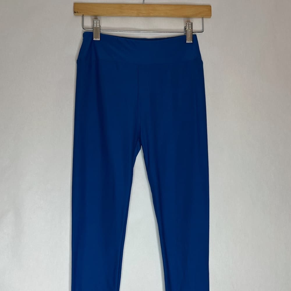 NWOT LuLaRoe Blue Leggings Soft Stretchy Comfort One Size - Thumbnail 5