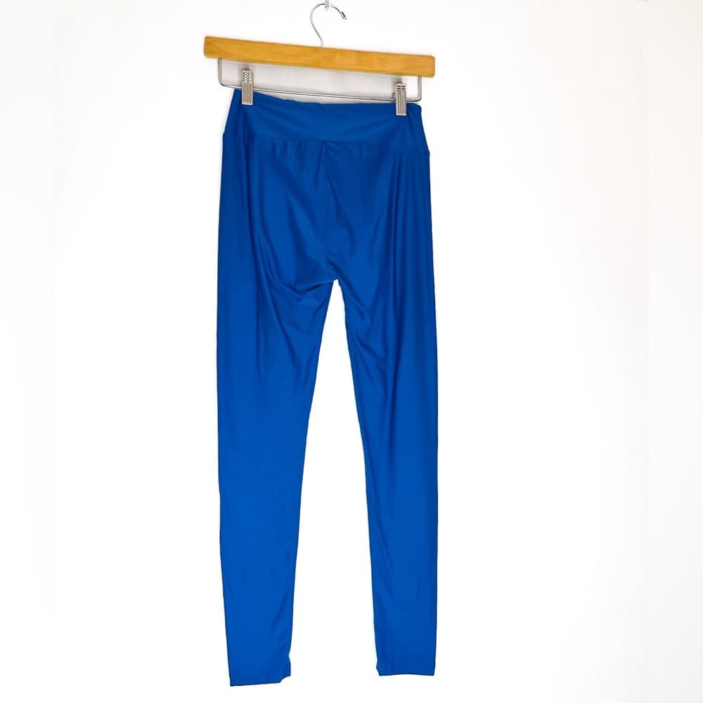 NWOT LuLaRoe Blue Leggings Soft Stretchy Comfort One Size - Thumbnail 2