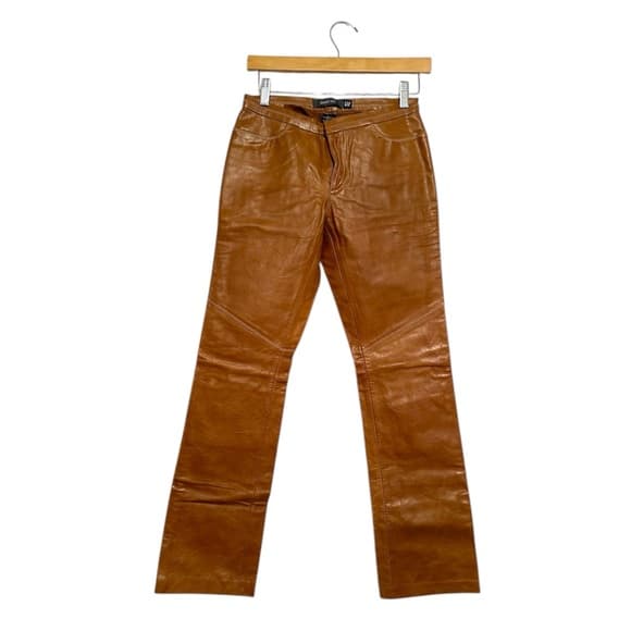 GAP Vintage Boot Cut Leather Pants 90s Real Leather Womens Size 4 Western - Thumbnail 12